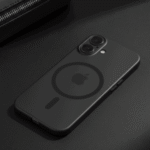 適用於蘋果 iPhone 17 的黑色紙質磨砂 Magsafe 保護殼